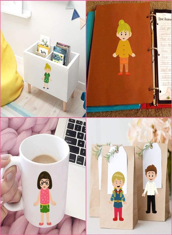 Jyu Daam Funny Make a Face and Dress Up Stickers for Girls Boys,40pcs Make Your Own Mix and Match Sticker Sheets Art Craft Kit Toys,Including 2000+Repositionable Little Stickers - Image 4